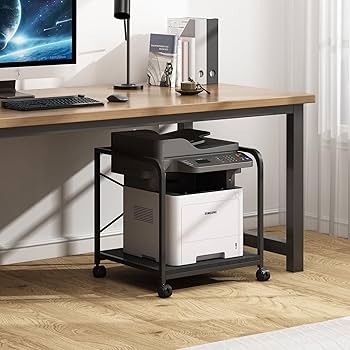 Printer Stand With Storage 3 Tier Home Printer Table With Drawers