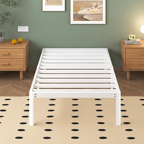 Lutown-Teen Cama 75x190 cm con patas curvadas y espacio de almacenamiento