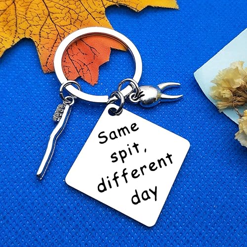 Miniatura 2 de Llavero de dentista divertido regalo de higienista dental con el mismo salivo, regalo de día diferente, regalo para el futuro nuevo dentista, regalo