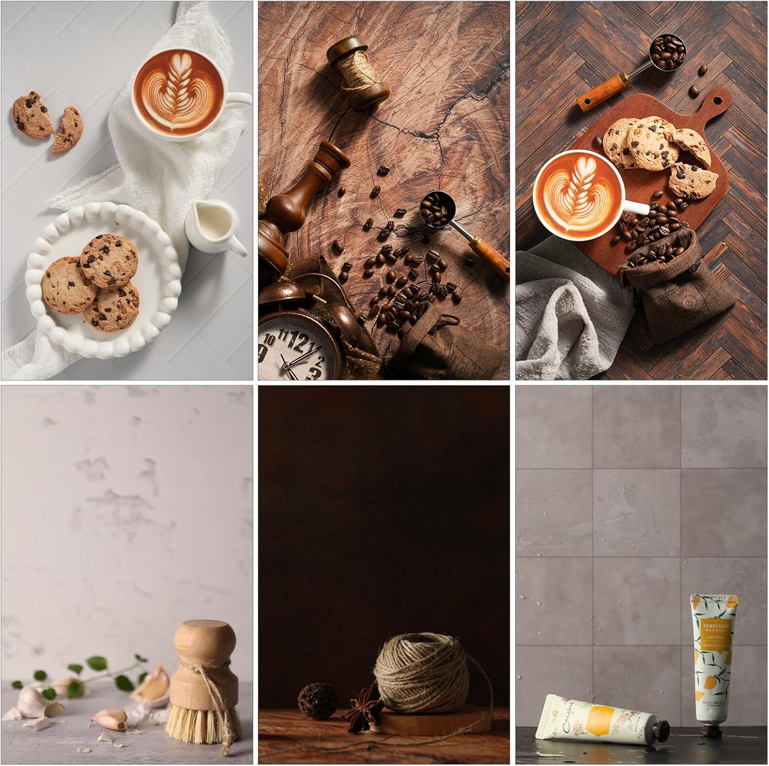 Photo Backdrop Boards, 10Pcs 20 Patterns Double-Sided Product Photography Backdrops, Flat Lay Background for Food, Jewelry, Cosmetics & Content Creation, Tabletop Shooting Kit, MDAOCRY