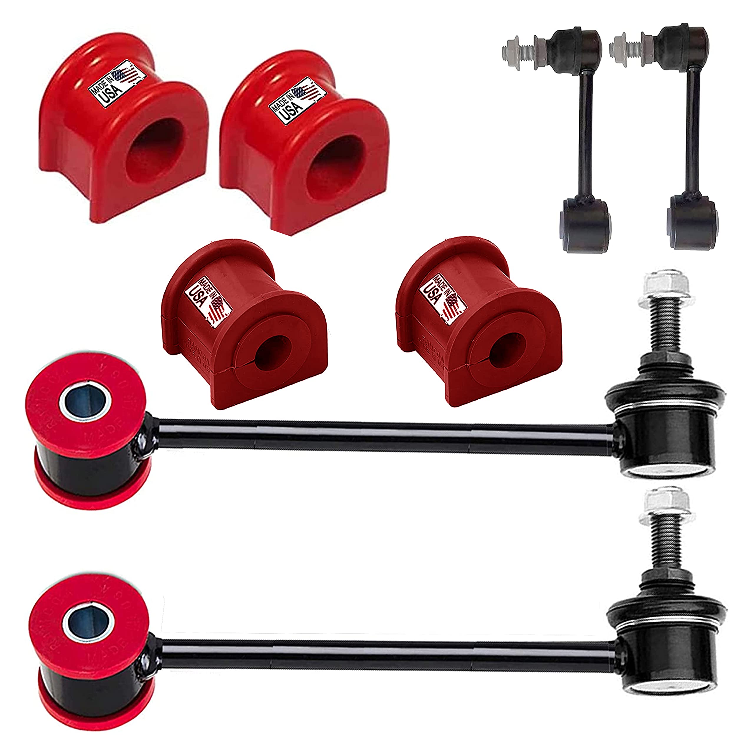 Front & Rear Sway Bar Links Suspension Kit For Jeep Wrangler JK 2007-2017 – Detroit Axle