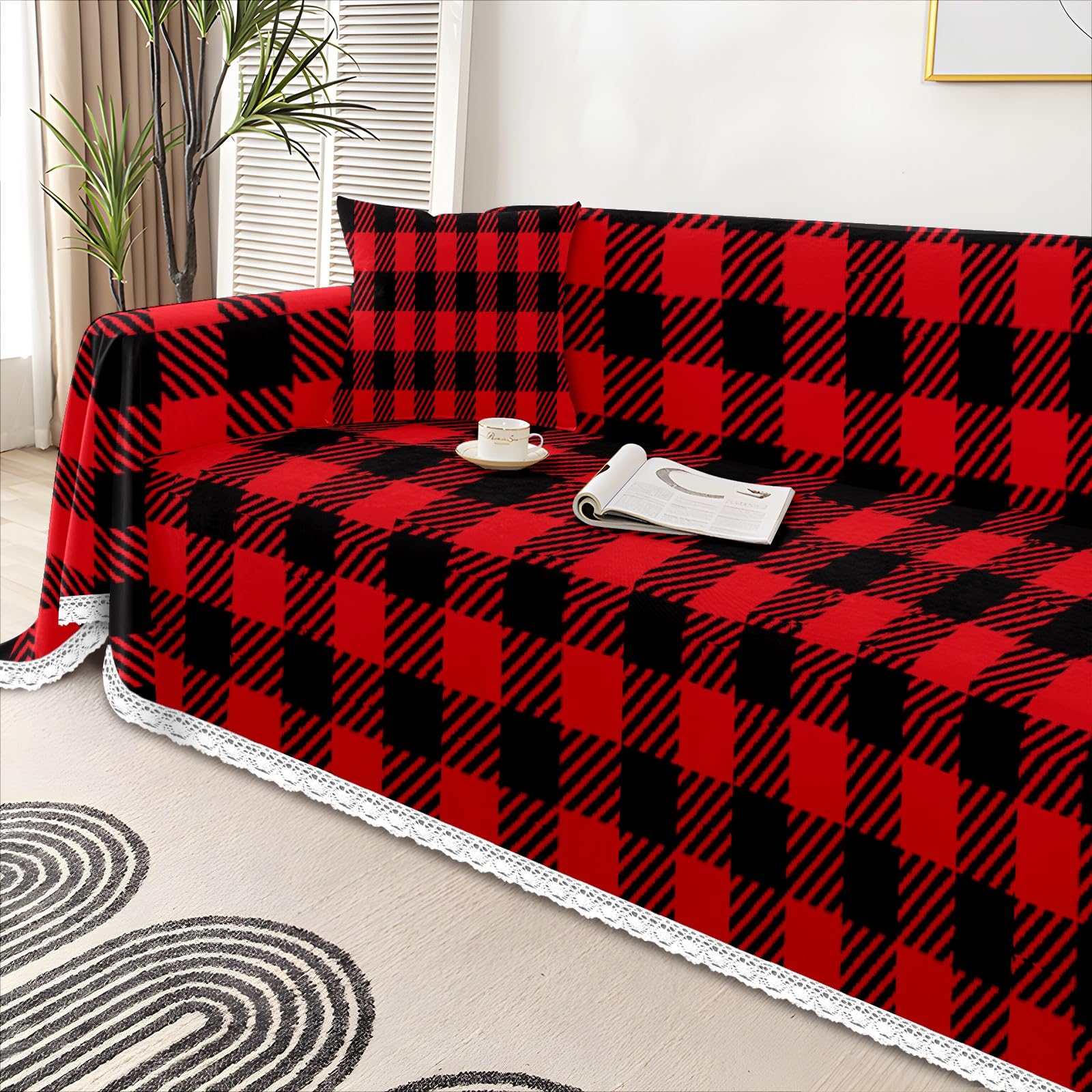 SEANATIVE Weihnachtsdecke Mit Labrador & Truck Design – Super Weich, Flauschig, 200x150cm (3XL), Polyester