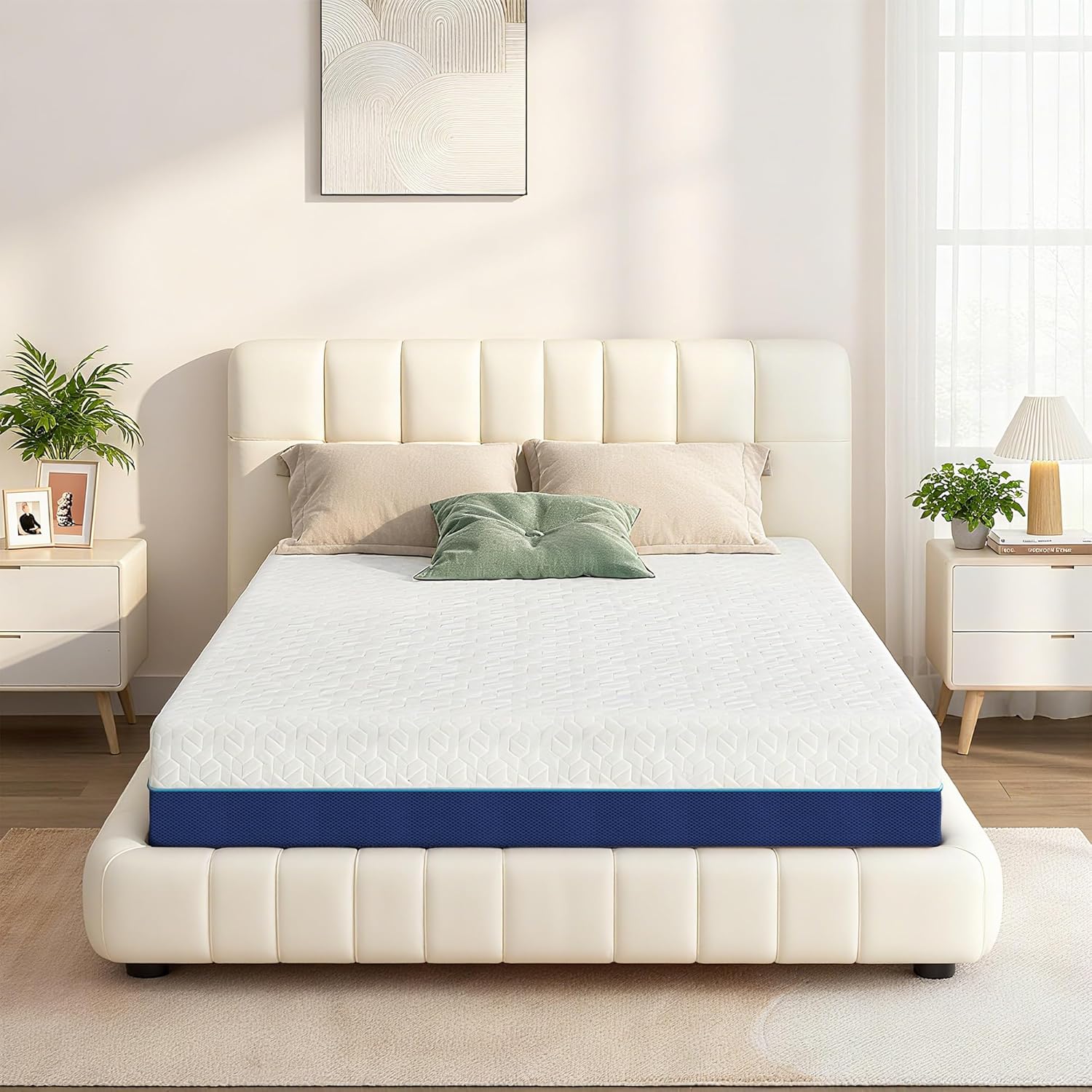 6 Inch King Size Memory Foam Hybrid Mattress in a Box [Innovative Version], Fiberglass Free, Medium Firm Support, Zoned Pressure Relief, CertiPUR-US