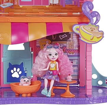 Enchantimals HHC18 Apartment Set (71 cm) with Doll (15 cm), Dog Figurine and Accessories, 6 Play Spaces, Children's Toy, Ages 4 and Above