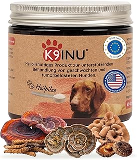 Immunsystem stärken für Hunde [Vitalpilze Komplex Konzentrat aus 6 Heilpilze] mit Cordyceps, Reishi, Shiitake Pilze | Beta Glucan reich | Hunde Vitamine | Bio, Natürlich & Hochwirksam - 54g