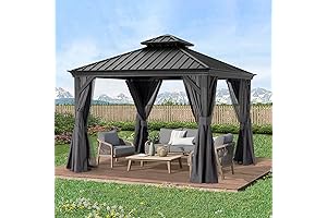 ABCCANOPY Hardtop Gazebo 10x10 - Outdoor Metal Hard Top Gazebo