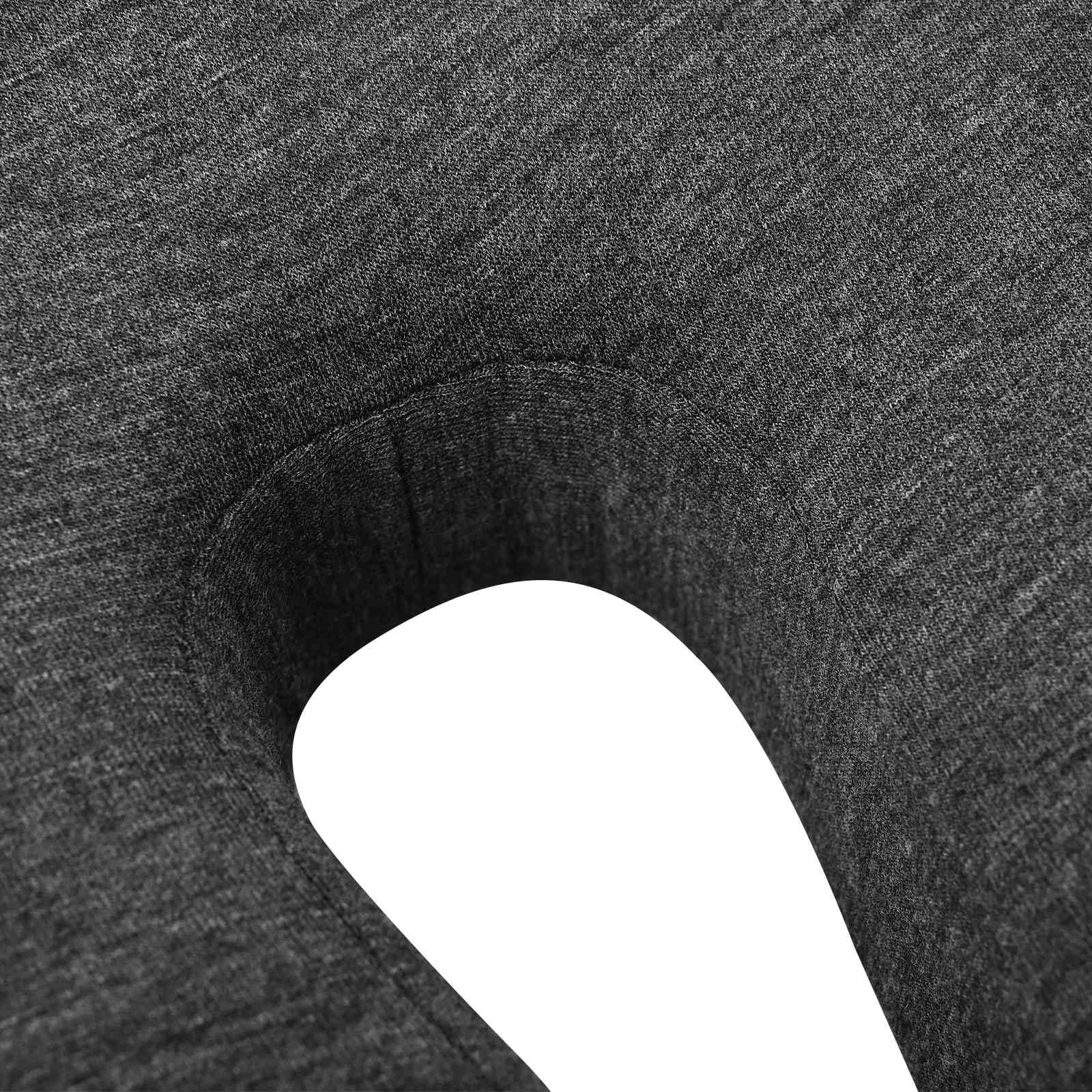 Cuscino Seduta Ergonomico in Memory Foam Grigio Scuro 48x42 cm | Supporto ergonomico per sedia da ufficio, soggiorno o camera, con fodera in cotone traspirante e rimovibile.