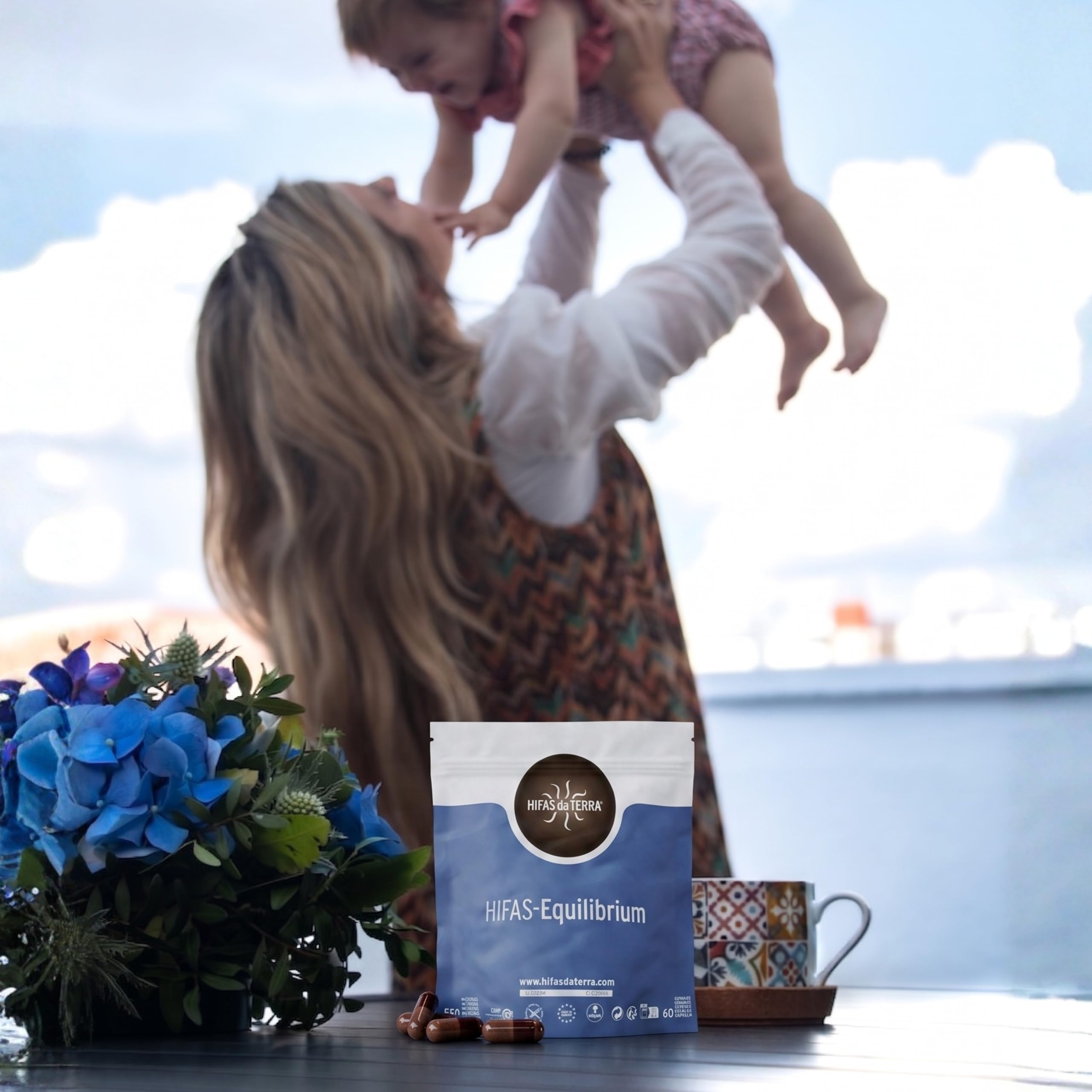 HIFAS DA TERRA - HIFAS-Equilibrium Extractos de Hongos Puros de Reishi, Melena de León y Cordyceps para Equilibrar el Bienestar Físico y Emocional - Refill 60 Cápsulas