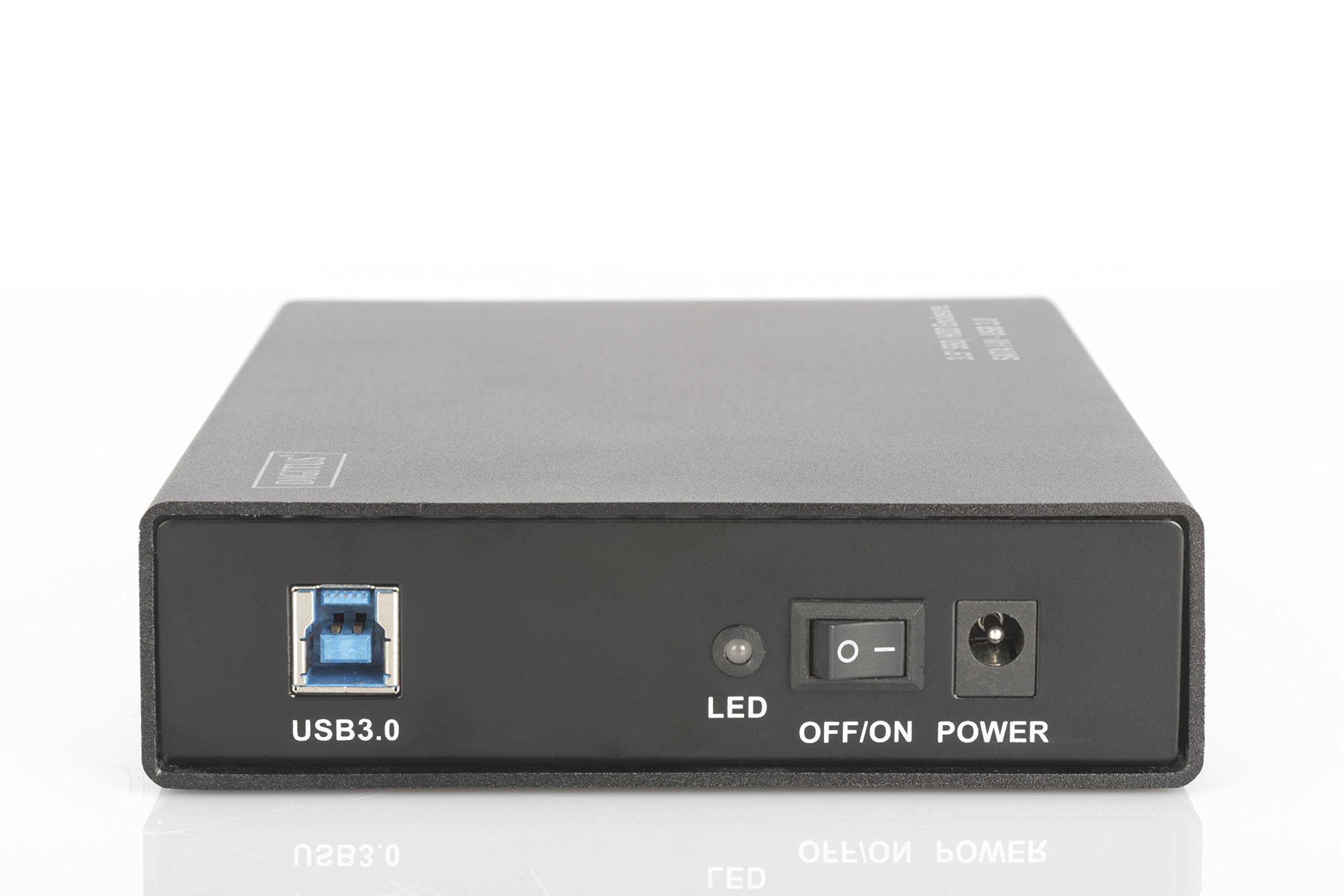 DIGITUS harde schijfbehuizing – USB 3.2 Gen1 – 5 Gbit/s – voor 3,5 en 2,5 inch SATA-HDD en SSD – voor harde schijven tot 16 TB – aluminium behuizing – grijs