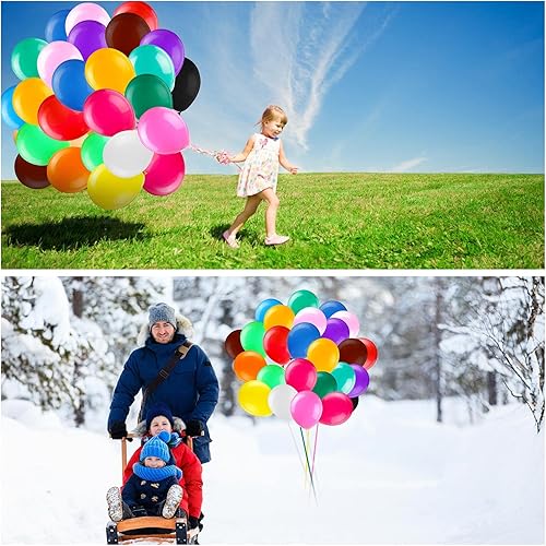 Miniatura 6 de Yahenda 1700 globos surtidos de 12 pulgadas, globos de látex arcoíris coloridos para fiestas, cumpleaños, suministros de baby shower, decoración de