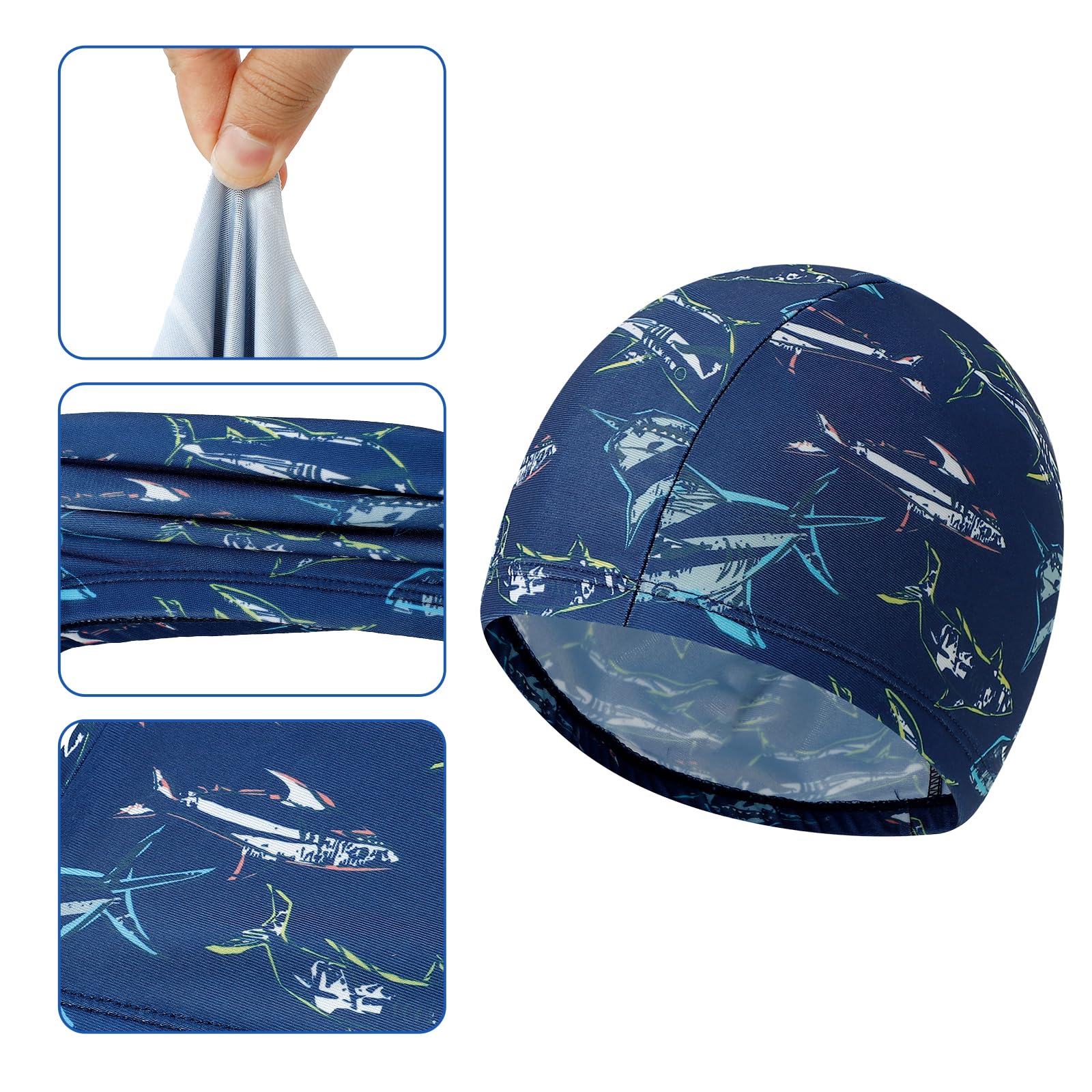 KAKU NANU 3 Pezzi Cocostume da Bagno Ragazzo 3-14 Anni Costume Piscina Mare Anti UV Cuffia Piscina Bambino Maglietta a Maniche Corte e Pantaloncini