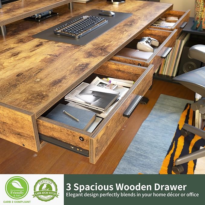 Escritorio Ajustable Eléctrico Standing Desk 122x66 cm Rusti miniatura 5