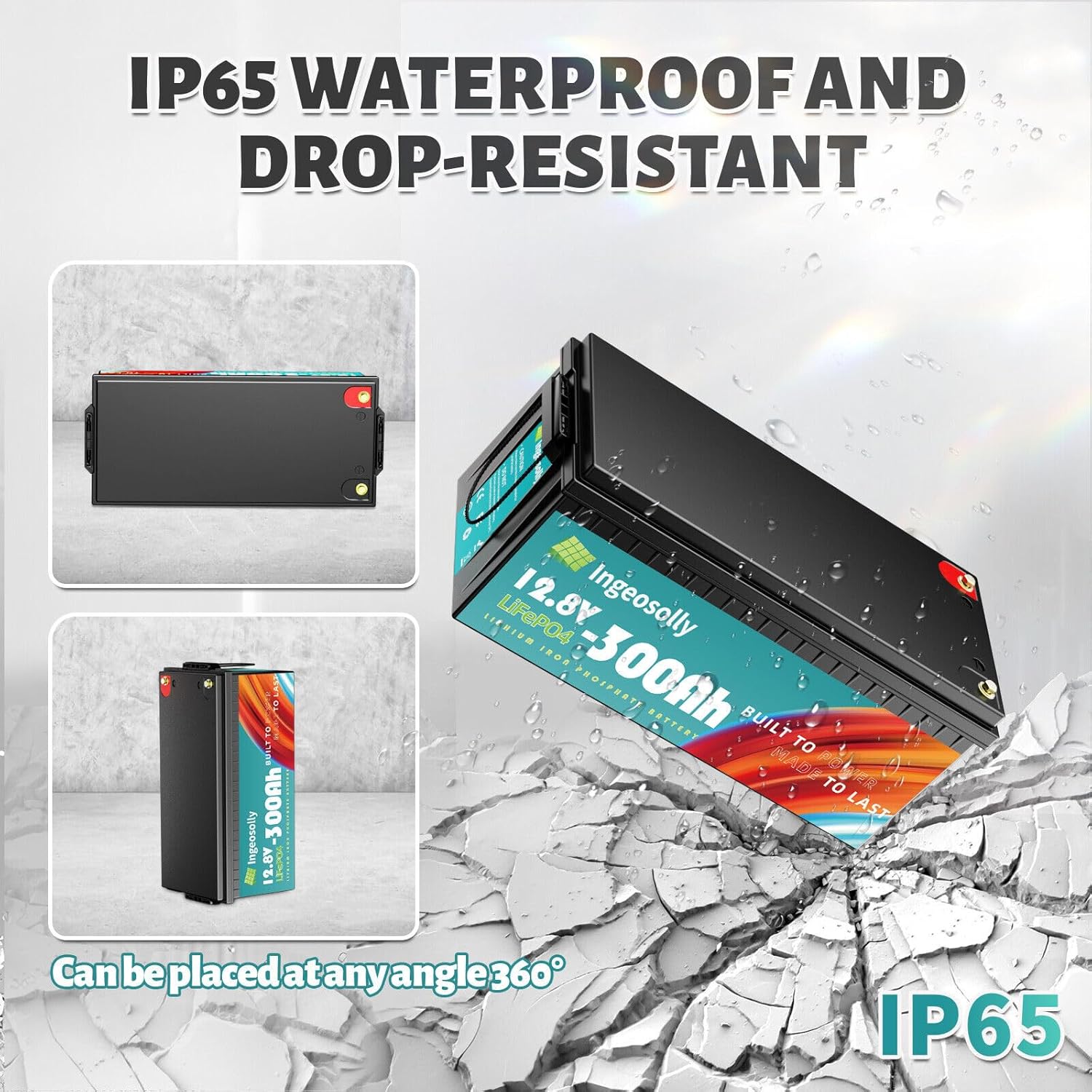 12V 300Ah LiFePO4 Lithium Battery,8000+ Deep Cycles Battery with 200A BMS, Low-Temp Protection - High Capacity Lifepo4 Battery for Solar System, Home Energy Storage, Backup Power,Off-Grid Applications