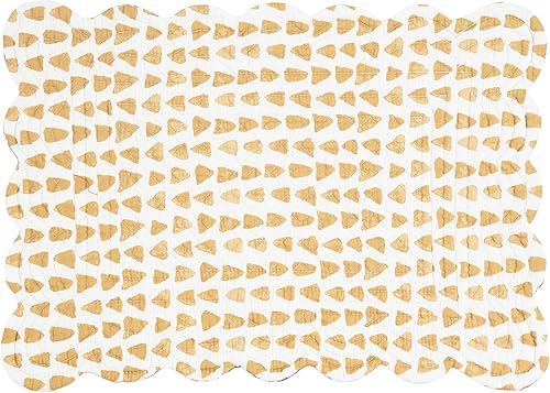 Miniatura 3 de C&F Home Mantel individual rectangular de algodón festoneado de 13 x 19 pulgadas, diseño floral natural para el hogar, para todas las estaciones,