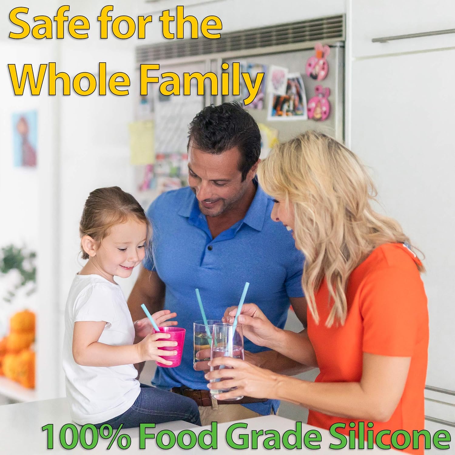 Flash Deals - 50% OFF Strawman's Straws Regular Size Silicone Straws - The Cleaning Brush with Bamboo Handle makes Cleaning your Flexible Straws Easy - Carry your Reusable Silicone Drinking Straws in our Cute Straw Pouch