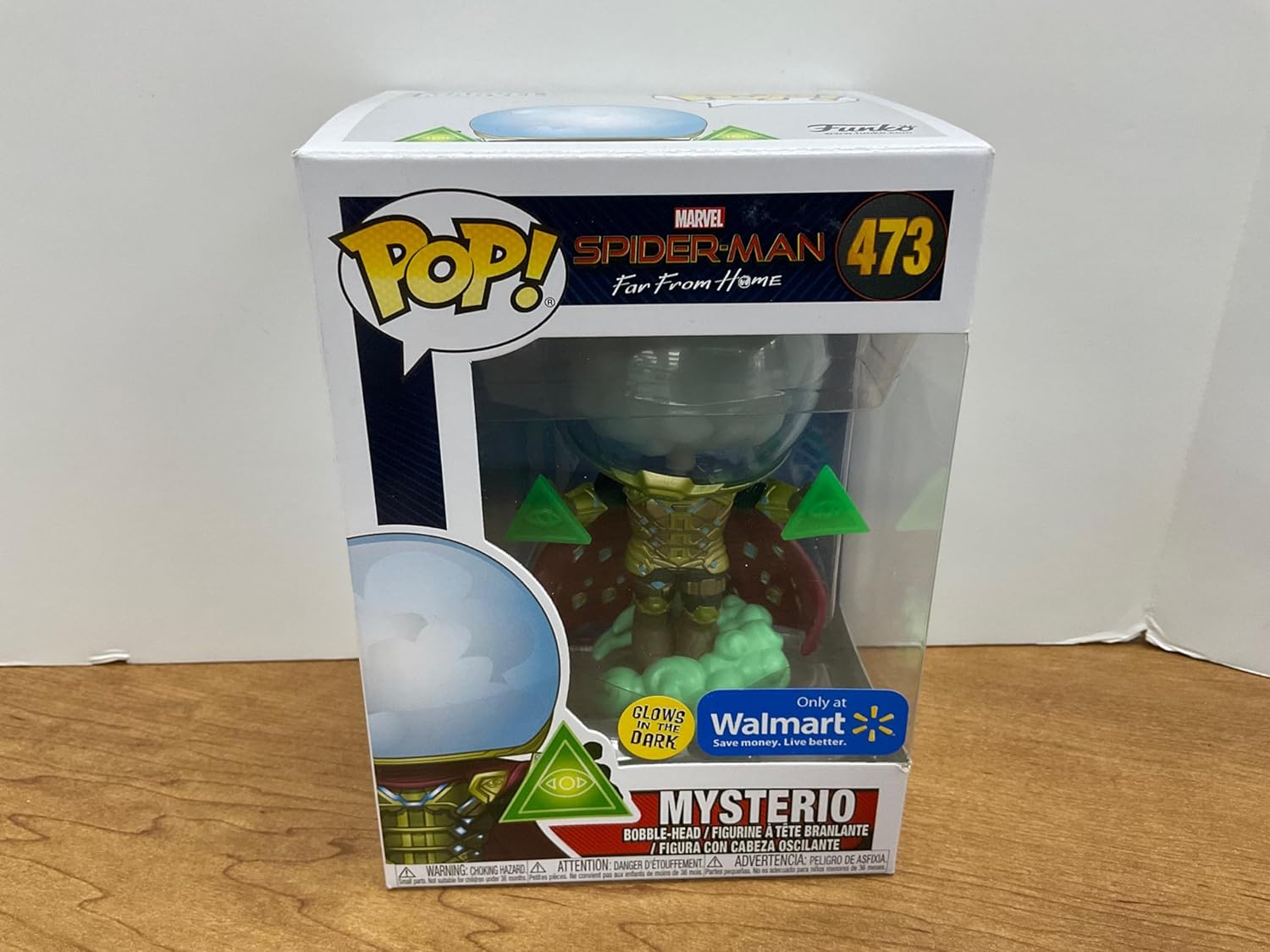 Funko pop marvel spider-man lejos de casa mysterio glow exclusivo