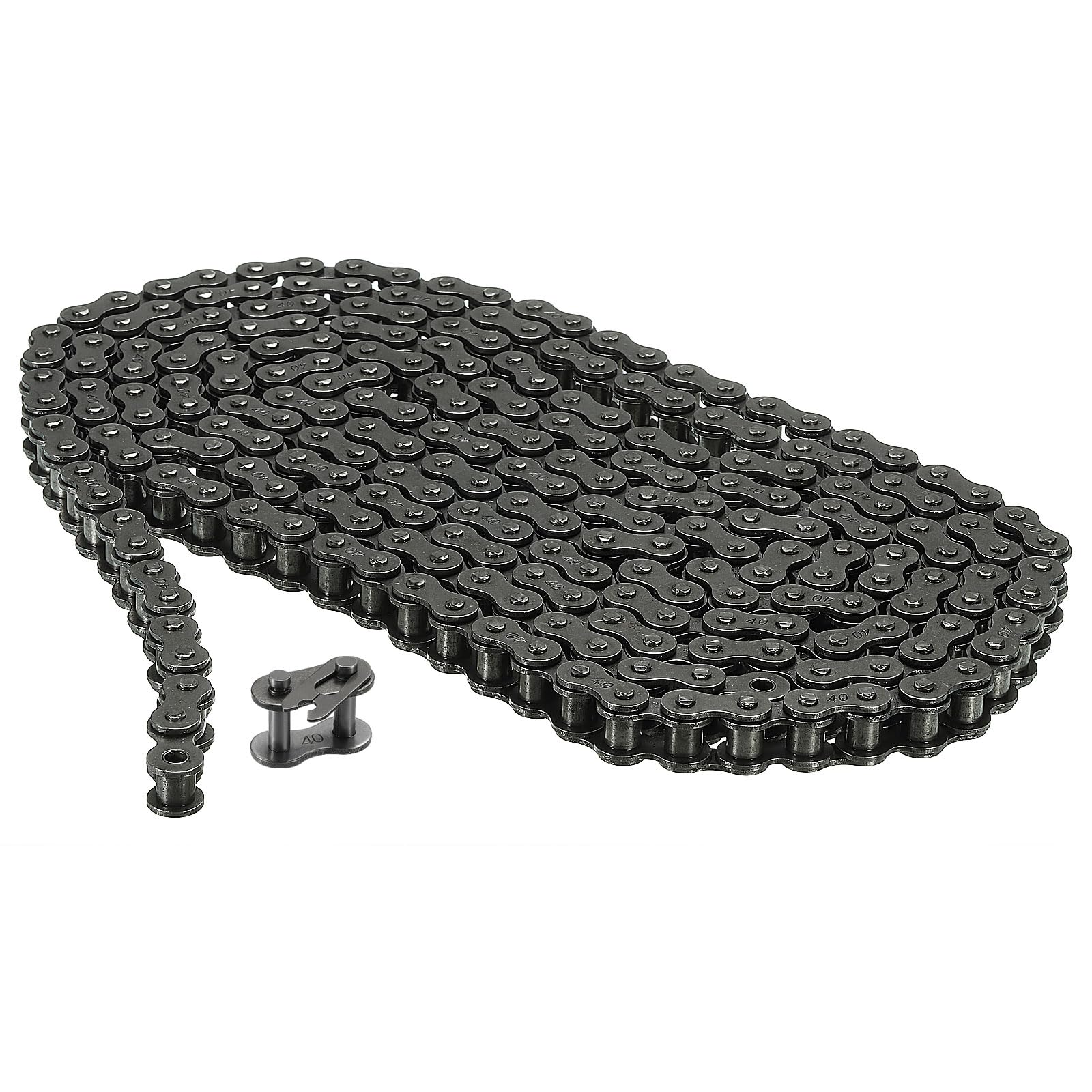 #60 Rollenkette 3 Fuß – 3/4″ Pitch, Kohlenstoffstahl, 48 Glieder, Inkl. Verbindungsglied, Für Bagger, Traktoren & Förderanlagen