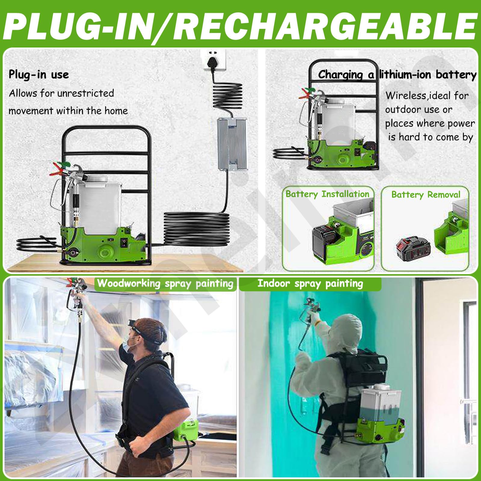 Pulvérisateur de Peinture sans Fil 2Batteries