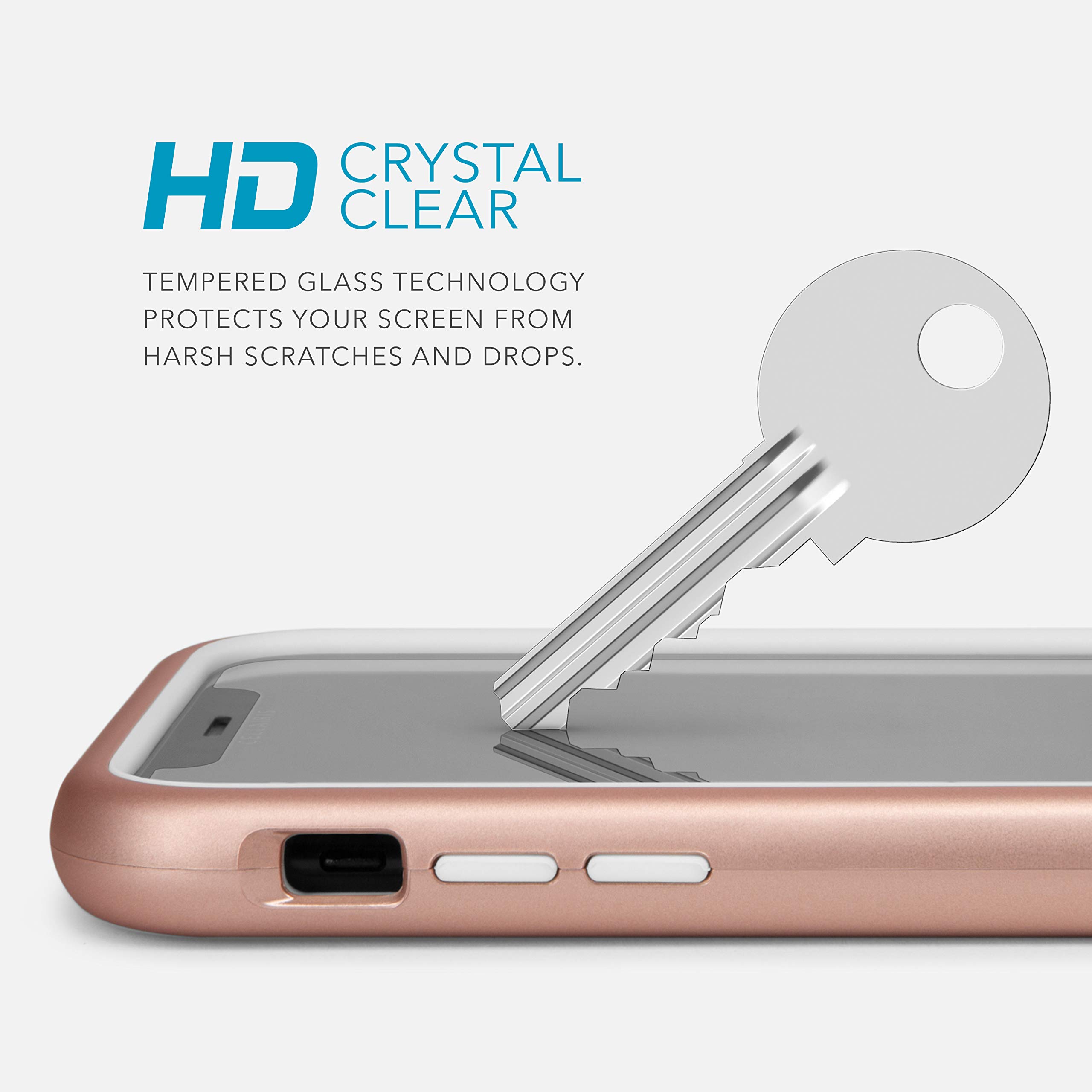 The Cellairis Bundle, iPhone 11 Pro Max-Compatible Cell Phone Case and  Tempered-Glass Screen Protector, Rose Gold