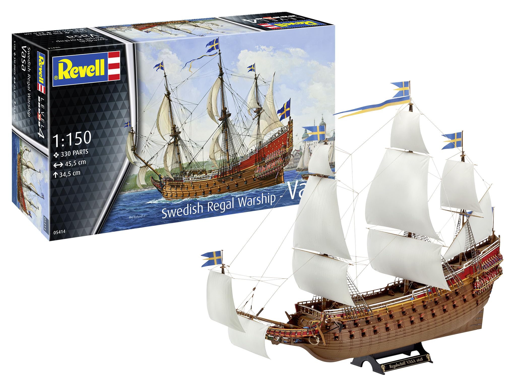 Amazon.com: Revell 05414 Swedish Regal Ship VASA 1628, 330 Pieces