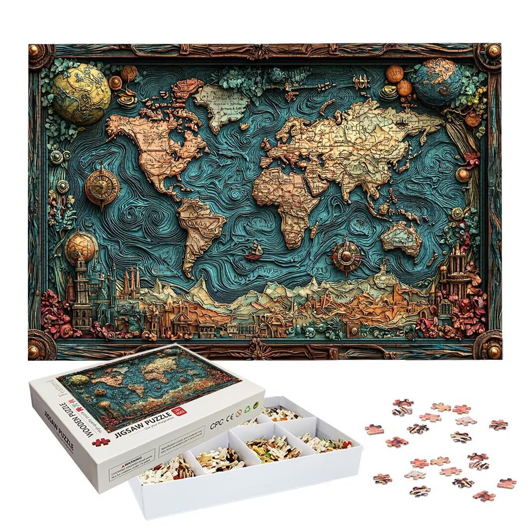 Puzzle Mappa, Puzzle 1000 Pezzi per Adulti, Regalo Donna/Uomo -2609