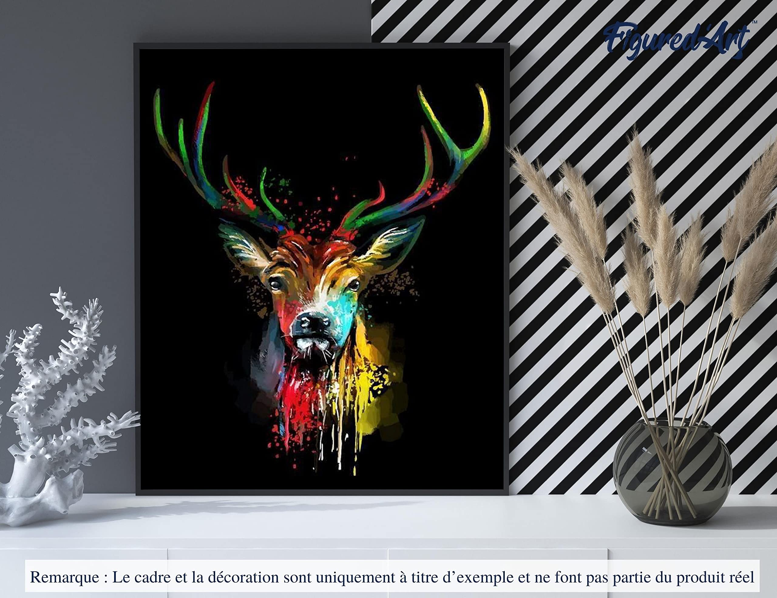 Pintur par Numéro Figurd'Art avc Cadr - Coupl d crfs - Kit d Loisir Créatif DIY Numéro d'Art Complt - 40x50cm toil tndu sur châssis au millur prix