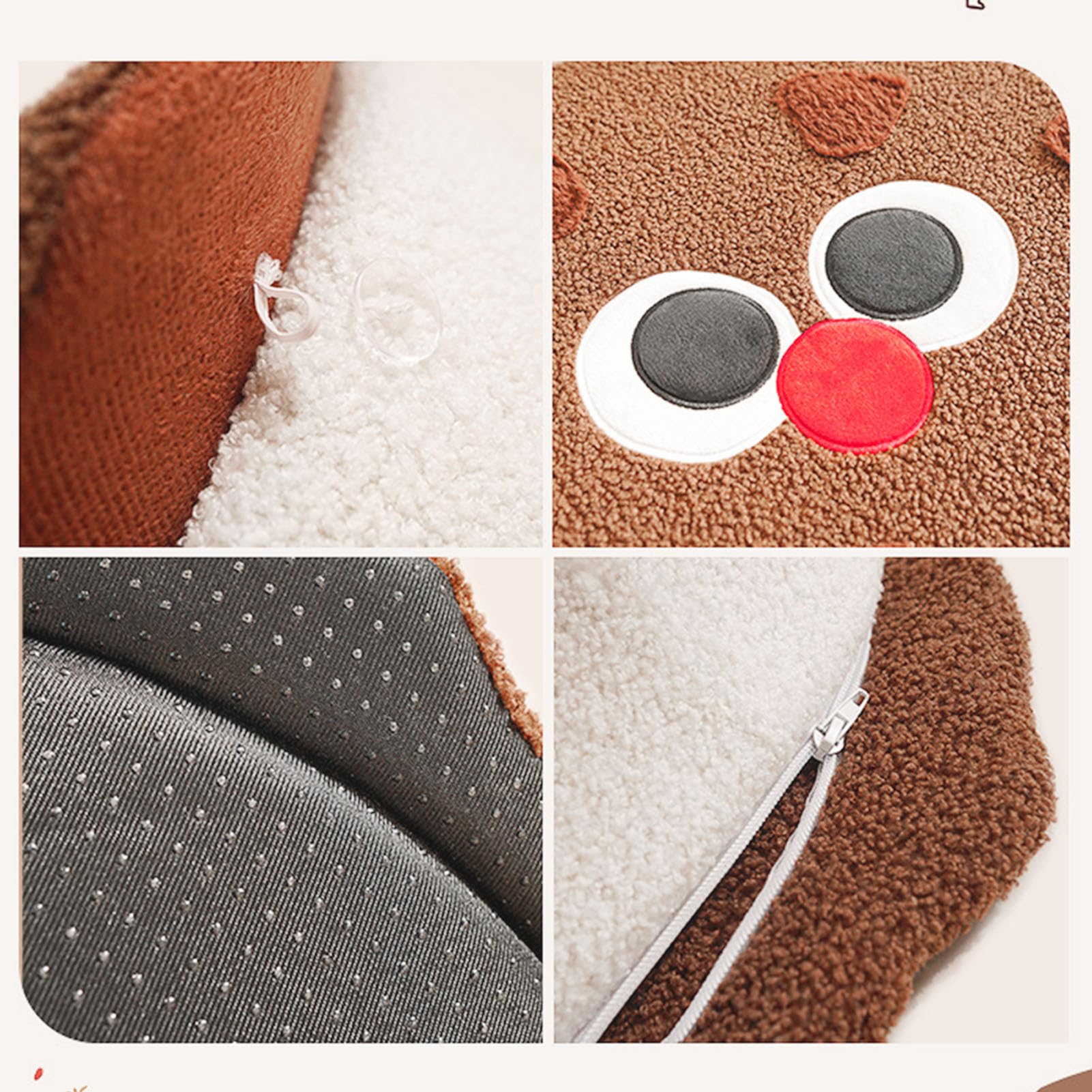 Cuccia per gatti chiusa a forma di biscotto, facile da pulire, calda e accogliente cuccia per gatti e gattini da interni