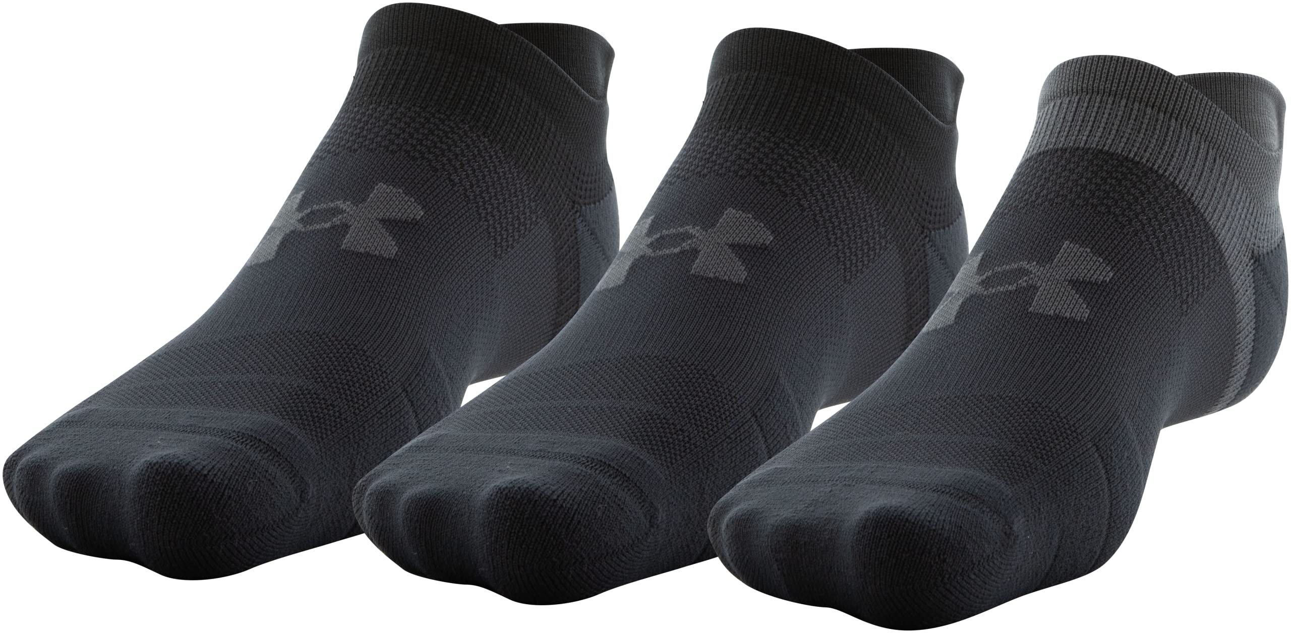 Under Armour Women's Armourdry Run Lite No Show Tab Socks, 3-Pairs