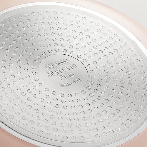 Miniatura 9 de Tramontina Sartén All in One Plus 5 cuartos de galón de cerámica antiadherente rosa rubor 80110086DS