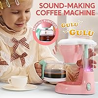 Vista 3 de Joyin Juguetes de Cocina de Juego, Accesorios de Cocina de Comida de Juguete para Niñas con Cafetera, Batidora, Tostadora con Luces y Sonidos