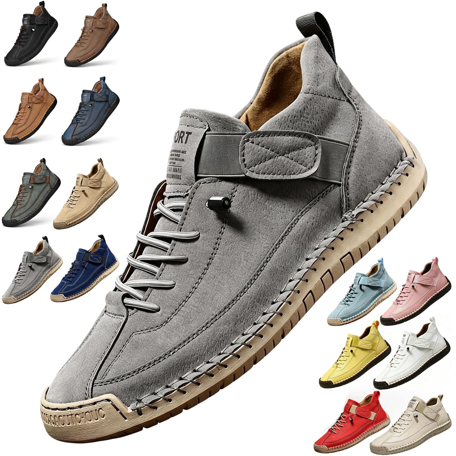 Leichte orthopädische Unisex-Wanderschuhe, Slip-On-Sneaker mit breiter Passform