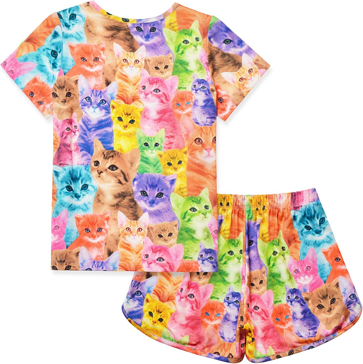Jxstar Classic Girls Short-Sleeved Pajamas Two-Piece Summer Pj Sets 3-13Y - Image 2
