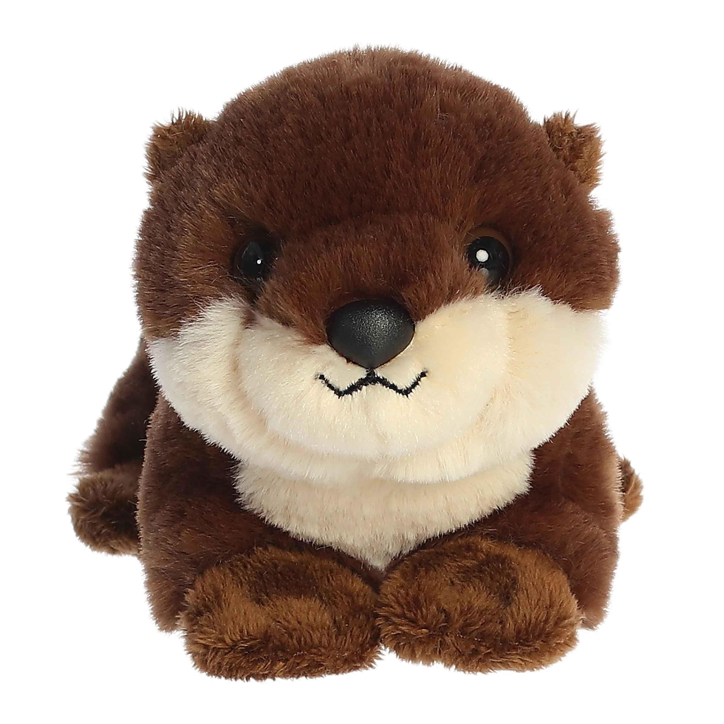 Aurora(r) Adorable Mini Flopsie(tm) River Otter Pup Stuffed Animal - Playful Ease - Timeless Companions - Brown 8 Inches - Image 2