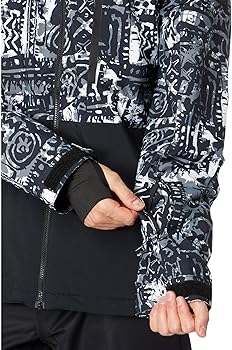 Amazon.com: Quiksilver Mission Printed Block Jacket Snow Heritage
