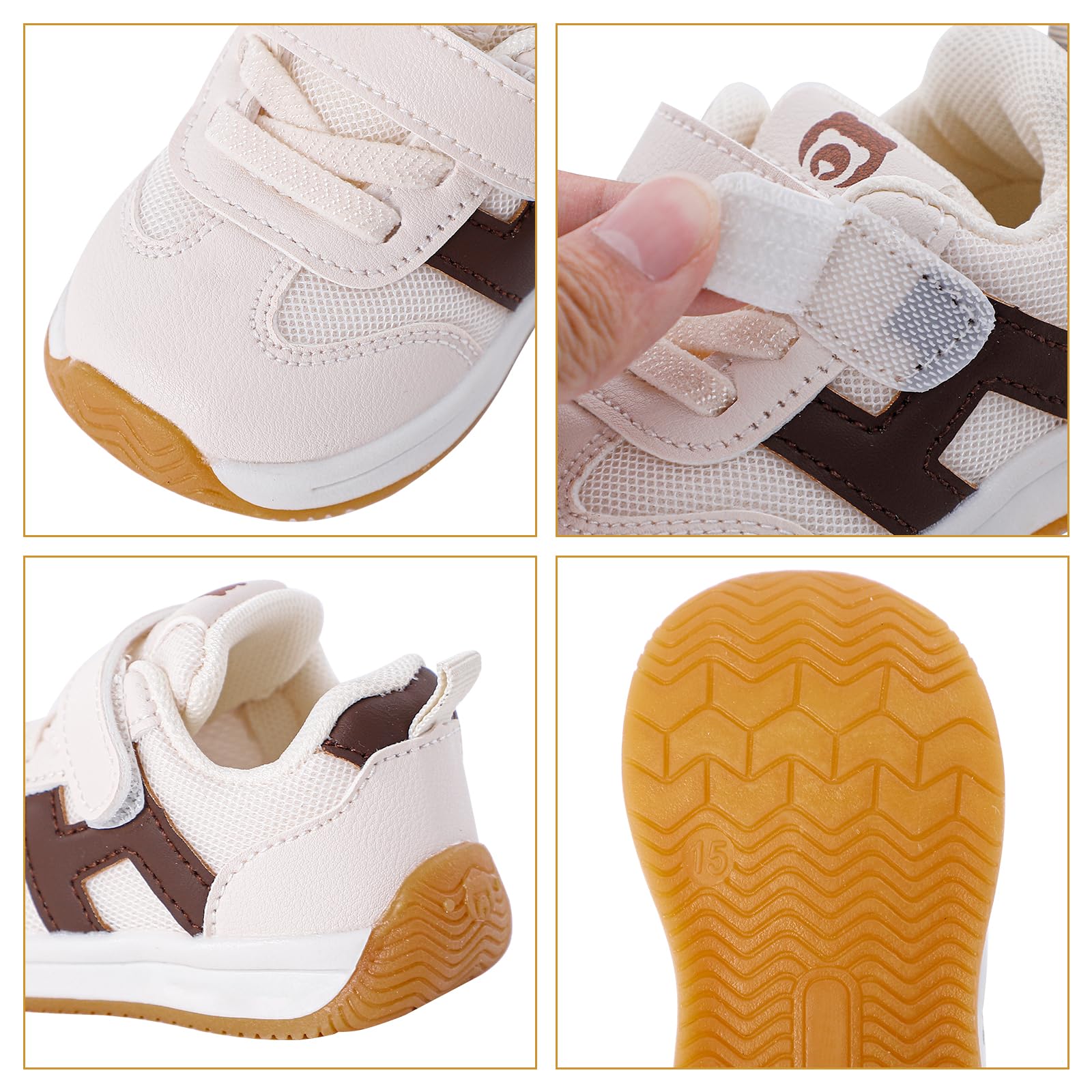 1-3 Année Baskets Bébé Fille Garçon Chaussures Premiers Pas Bebe Respirant et Antidérapant