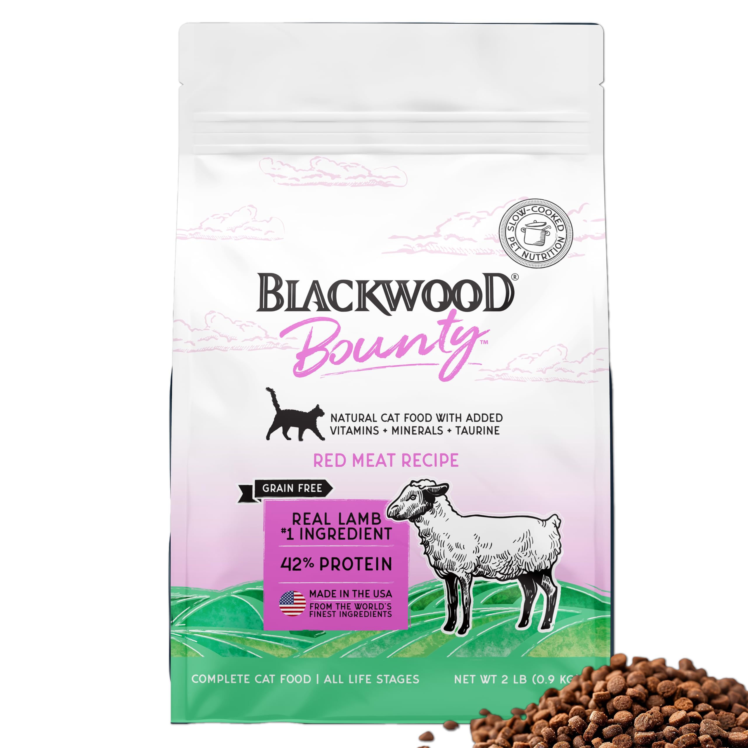 Blackwood Bounty Dry Cat Food, Red Meat Recipe, 2 lb