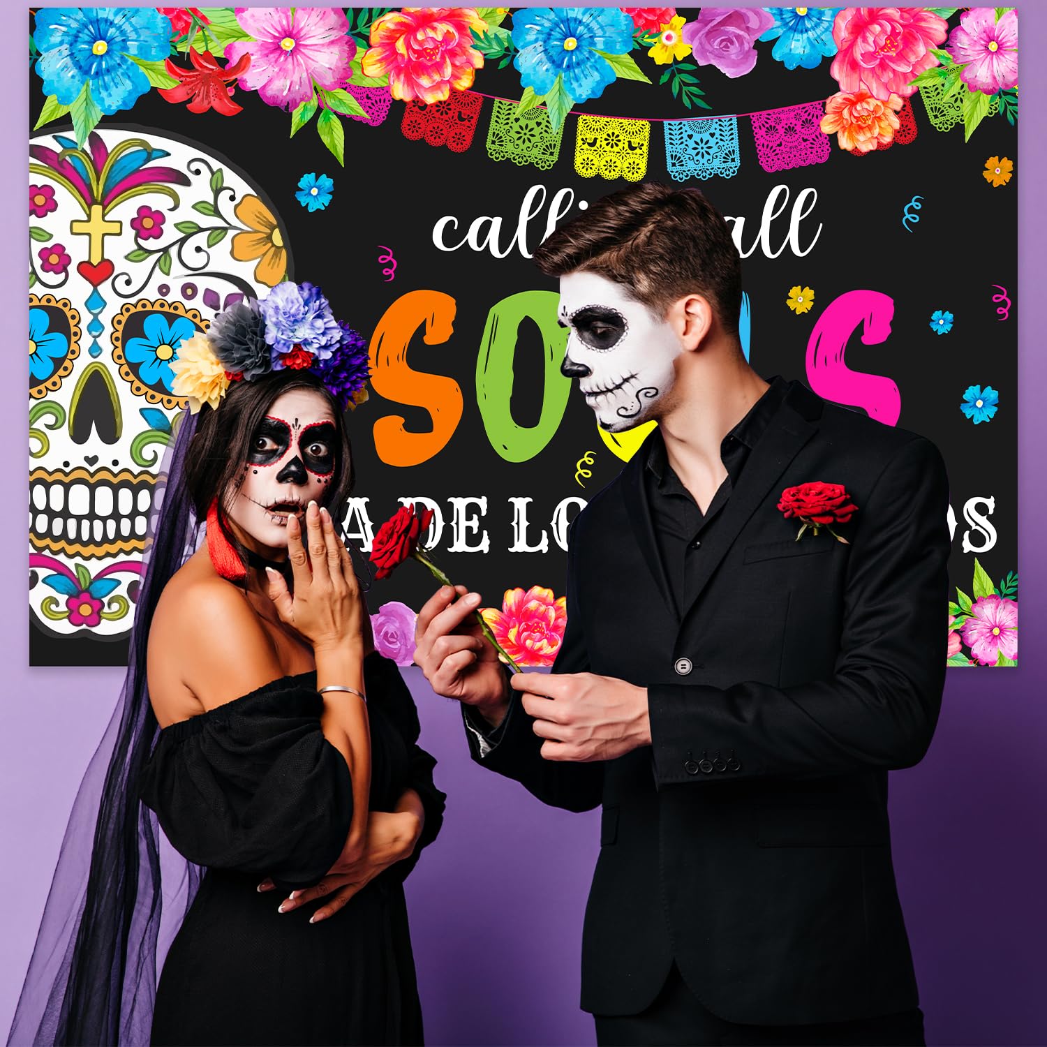 Fotohintergrund „Day Of The Dead“ – Vinyl, 150x90 Cm, Für Party & Fotoshootings