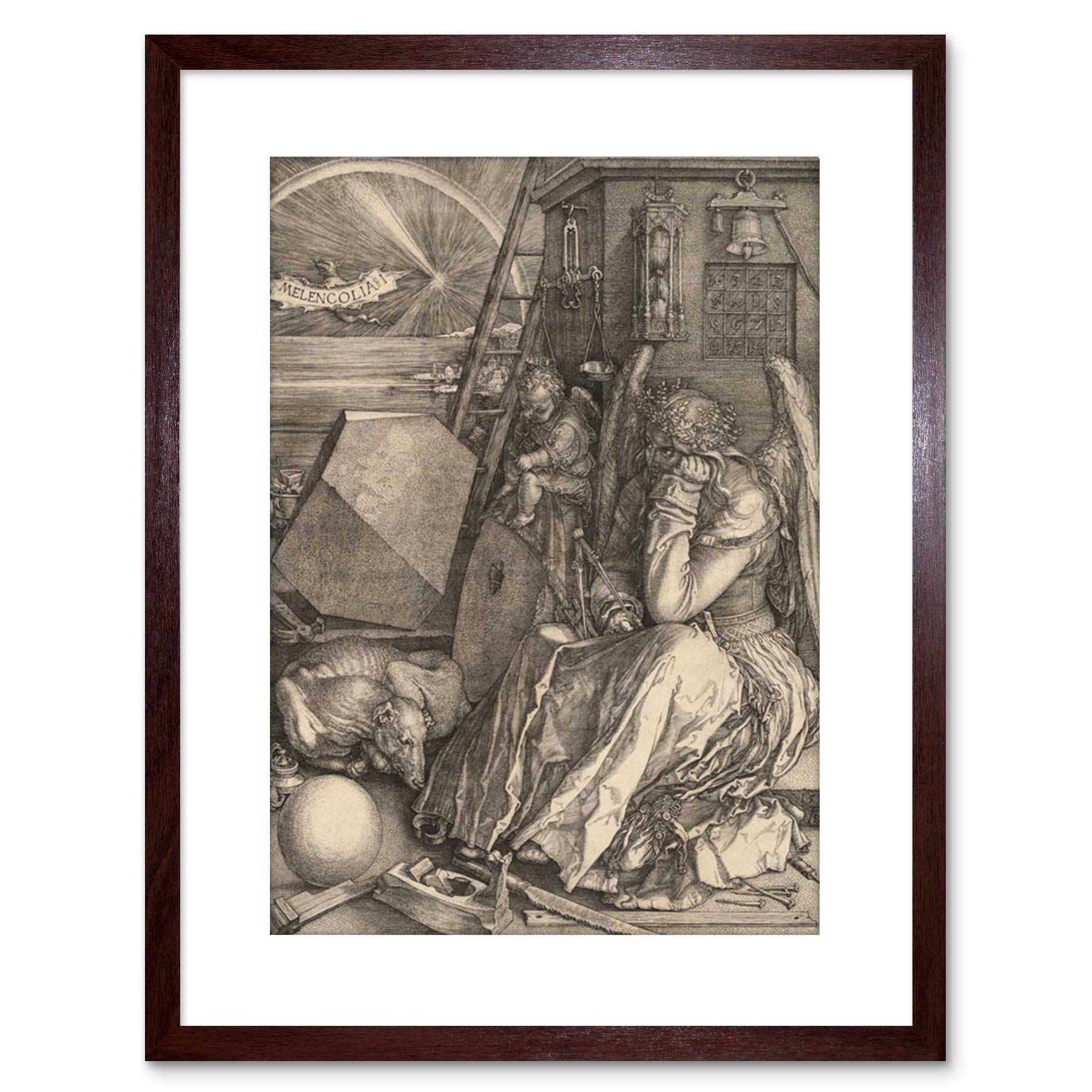 Wee Blue Coo PAINTING ALBRECHT DURER GERMAN MELENCOLIA OLD FRAMED PRINT F97X2654