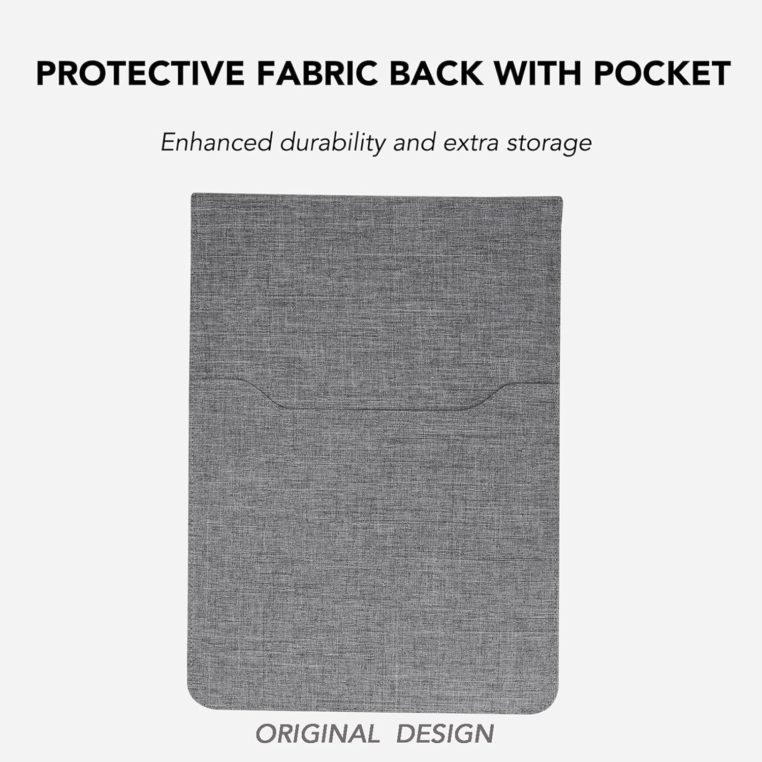 5-in-1 Laptop Sleeve with Wireless Charging for iPad MacBook Pro 12" 13" 14", Charge Mat for Phone Earbuds iWatch, Executive Office Organizer with Pocket, Waterproof Vegan Leather Case (Black)