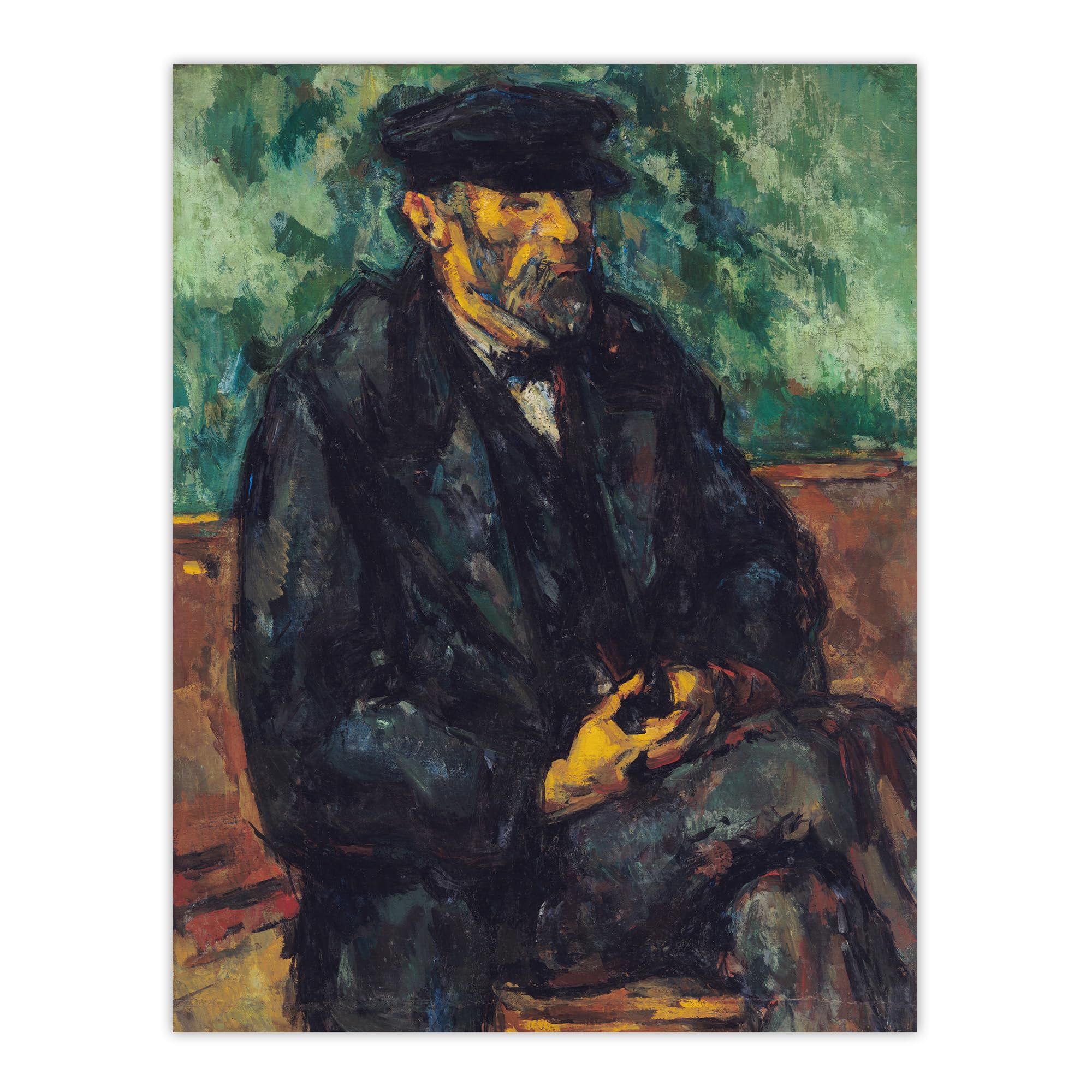 Artery8 The Gardener Vallier Portrait Painting Cezanne Wall Art Poster Print 12X16" Size 12