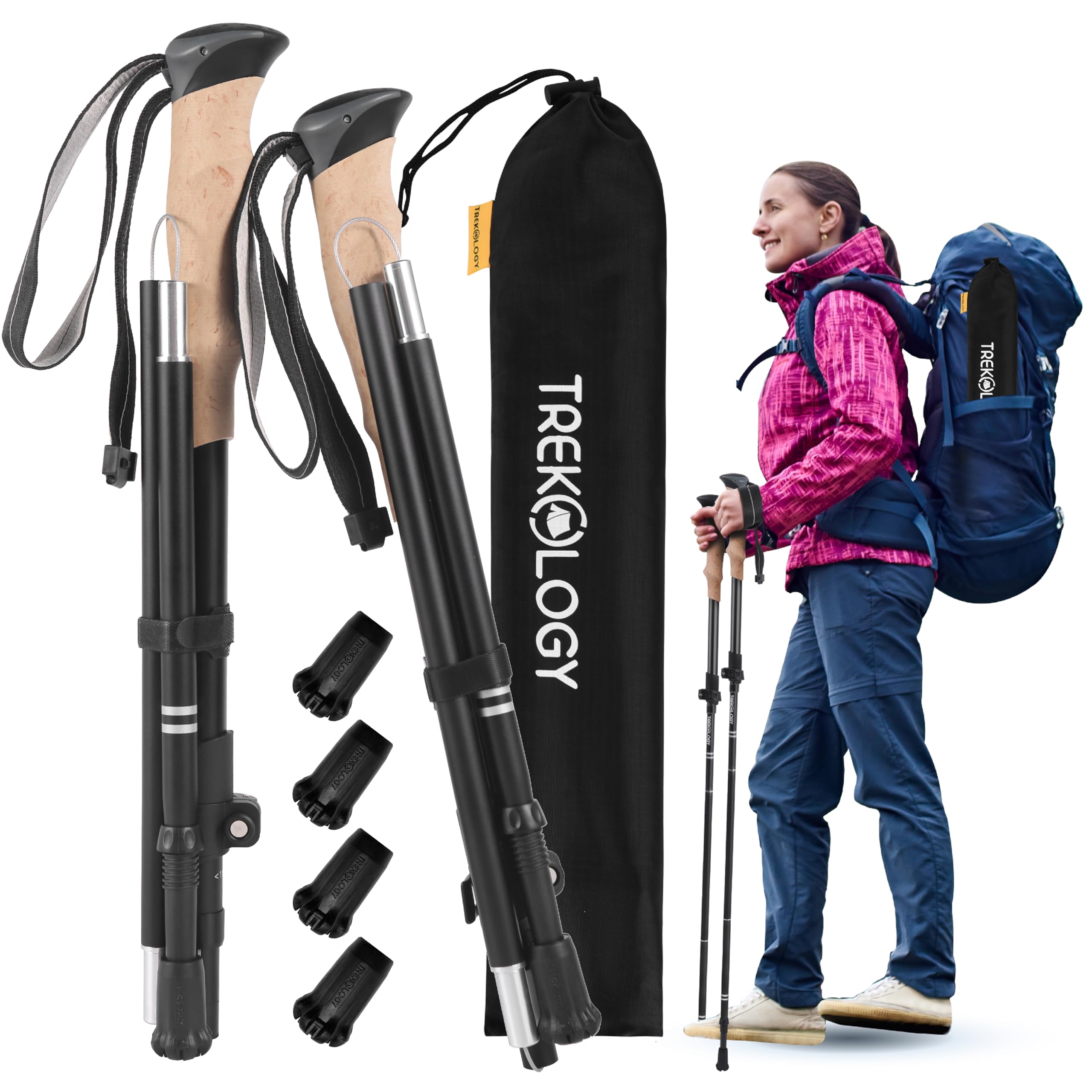 Trekking Poles For Hiking TREKOLOGY Trekking Poles Lightweight