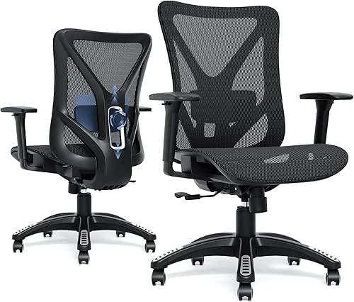 Ergonomic Office Chair, Mesh Computer Desk Chairs with Adjustable Lumbar