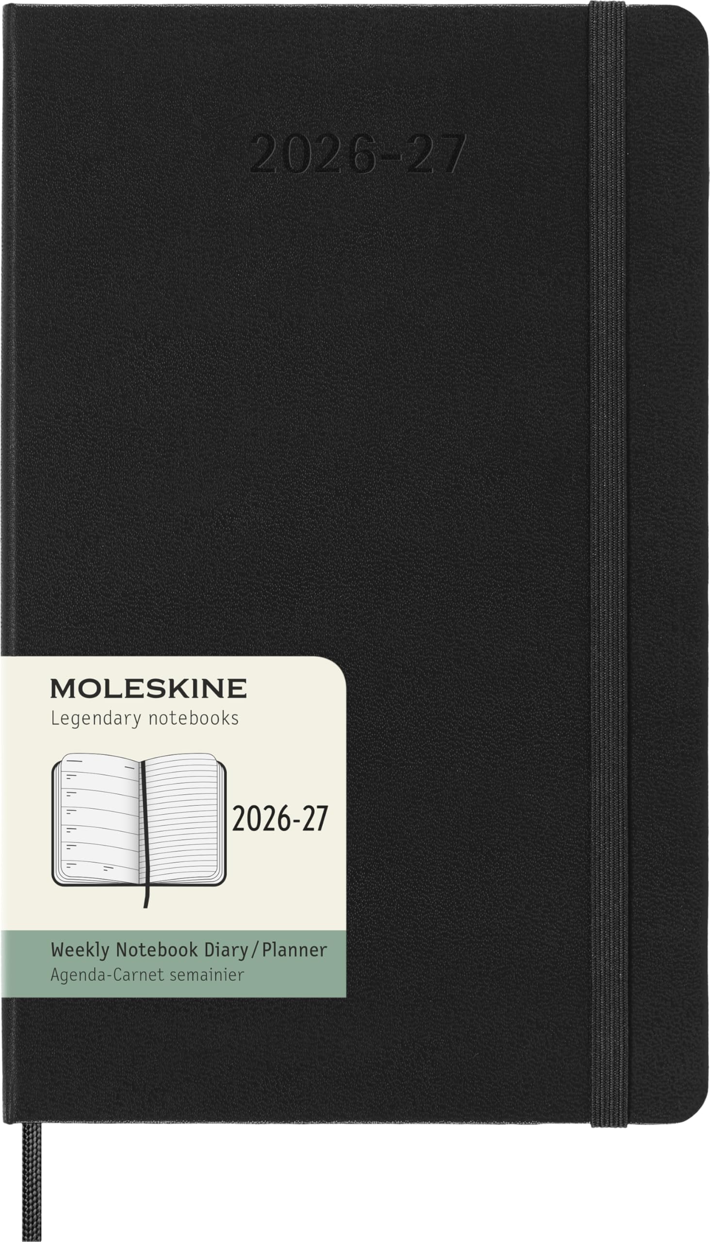 Black Weekly 18M Hard Large Diary 2026-2027