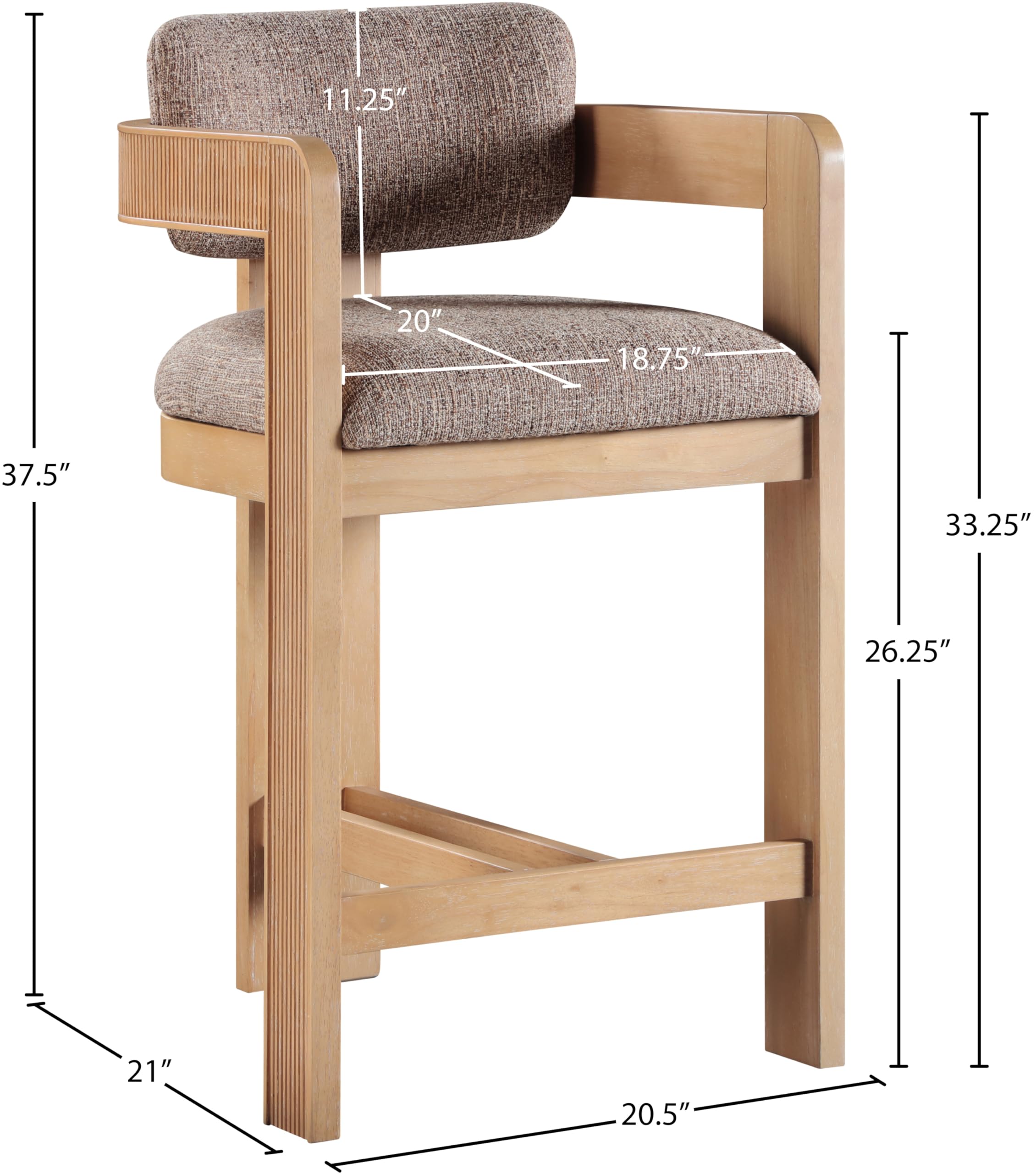 Amazon.com: Meridian Furniture 11074Brown-C Sacha Collection Art