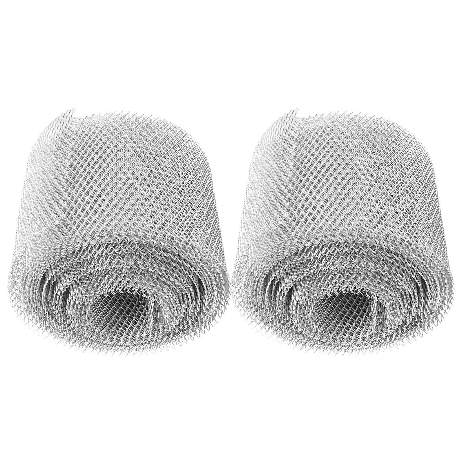 2 Rollos Protector de Drenaje para Canalones de Aluminio Plata, 2