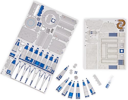 Miniatura 8 de 4D Build Kit de modelo 3D de cartulina R2-D2 de Star Wars, regalos de Star Wars, juguetes de decoración de escritorio para fanáticos y