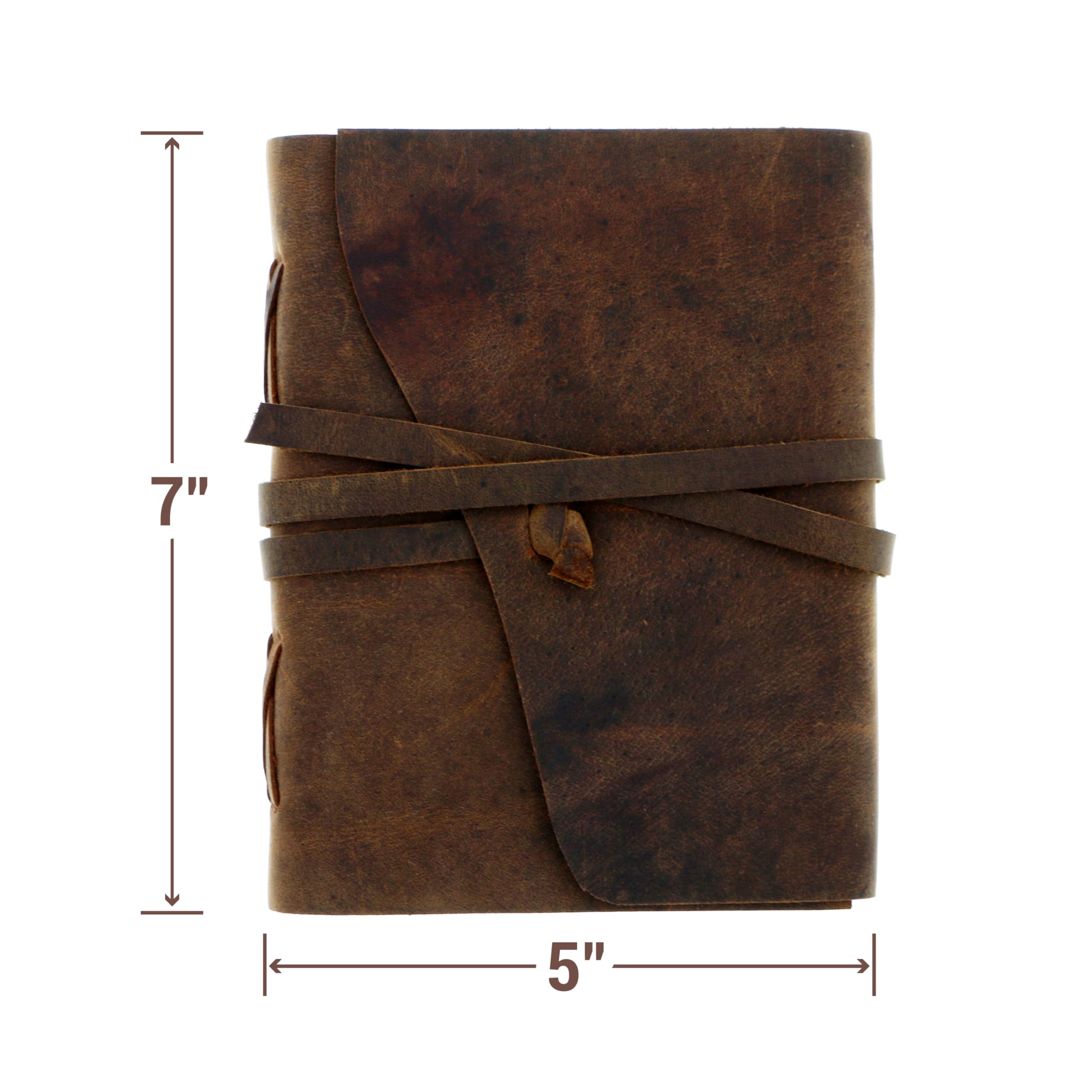 Moonster® Carnet de Note en Cuir –Carnet Secret Fait Main pour Hommes et Femmes - Bloc Note avec Papier 18x13cm – Journal Intime ou Cahier de Dessin