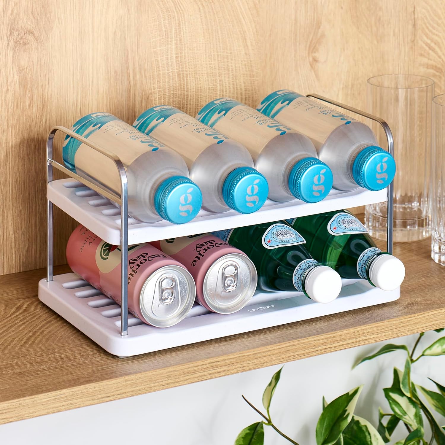 YouCopia UpSpace Water Bottle and Travel Mug Cabinet Organizer, Adjustable Storage Rack for 40 oz Stanley Tumblers, 6 Bottle Premium Edition - Image 9