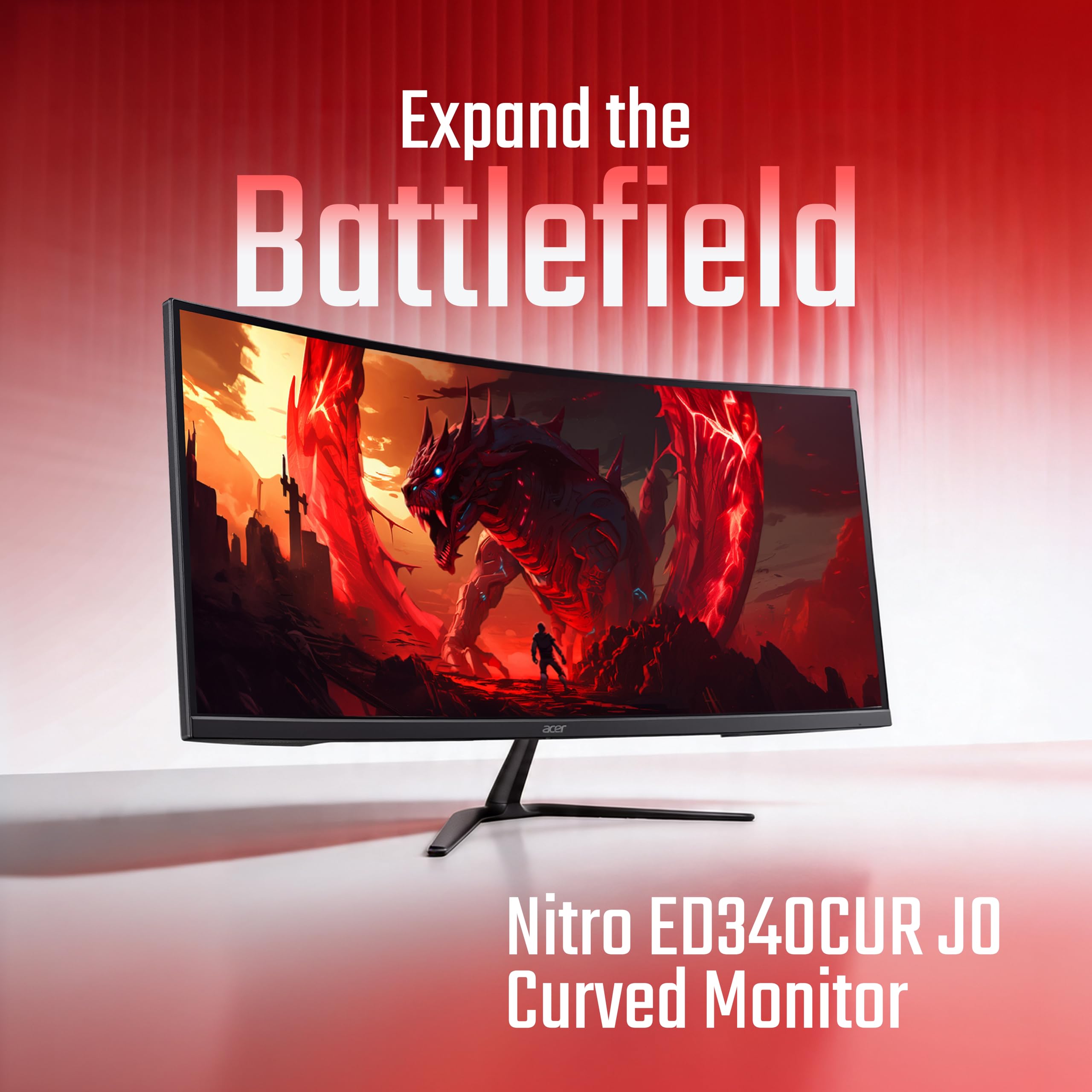 Acer Nitro ED340CUR J0 34 Inch UWQHD Curved Gaming Monitor | 3440x1440 VA Panel | 120Hz (DP) | 1ms VRB | AMD FreeSync Premium | HDR10 | 1500R | 2x HDMI 2.1 + DP 1.4 | Easy Tilt | Speakers | VisionCare — Amazon image 6