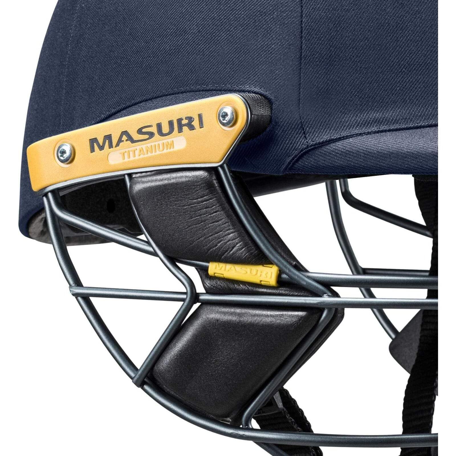 Masuri E Line Titanium Cricket Helmet - Navy (2022) - Senior Large